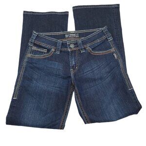 Silver Jeans Co. Suki Surplus Womens Jeans W28/L30 Dark Wash Mid-Rise Stretch De